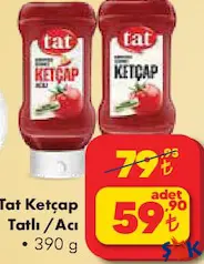 TAT KETÇAP 390 G fiyat ve kampanya bilgisi